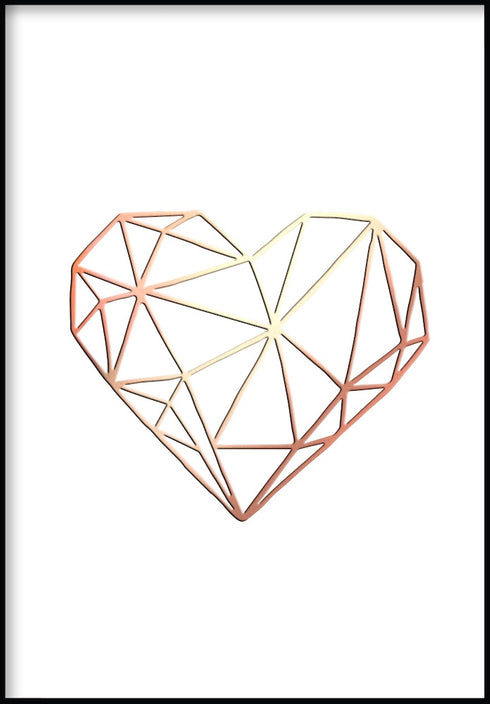 heart geometric poster